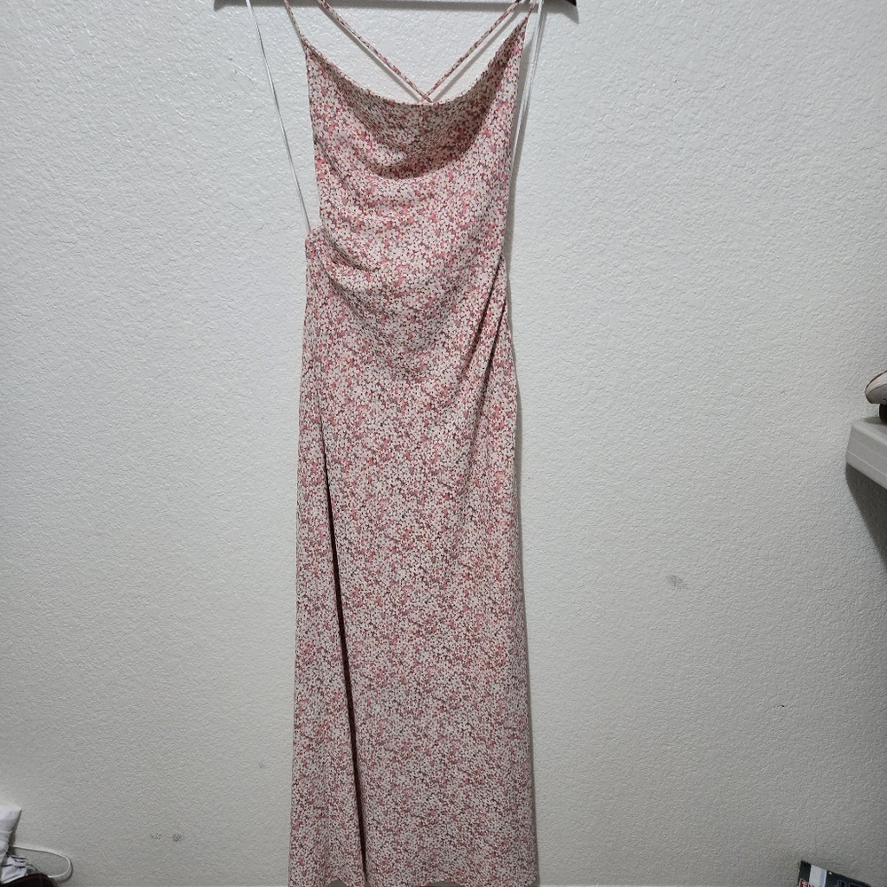 Luvalot Australia pink floral strappy maxi dress